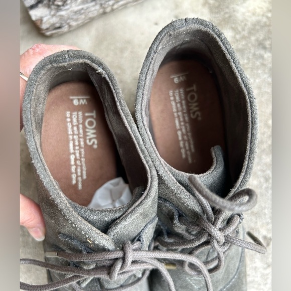 Toms olive green lace up suede ankle women’s boots NWOB Sz-9. F - Picture 10 of 12